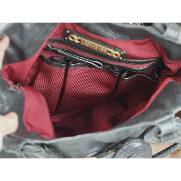 Lockheart Black Bag Leather Satchel / Handbag / Retro Boho / Discontinued #0053 - Picture 7 of 9